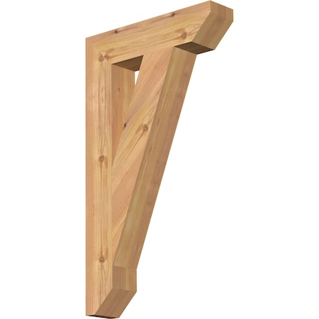 Ekena Millwork Traditional Slat Smooth Bracket, Western Red Cedar, 3 1/2"W x 16"D x 28"H BKT04X16X28TRA06SWR